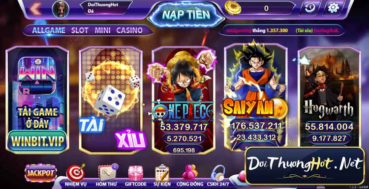 WinBit là nhà cái game bài đổi thưởng hàng đầu, có hệ thống bảo mật tuyệt đối và các tựa game hấp dẫn. Trải nghiệm cá cược tại WinBit cùng Đổi Thưởng Hot nhé!