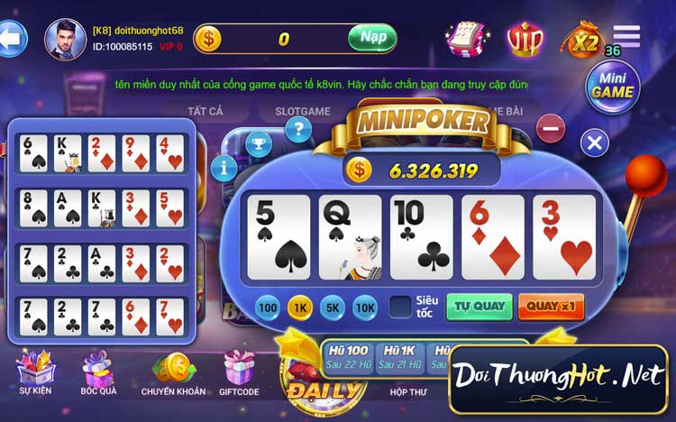 Chúng tôi chọn K8vin Club là cổng game được đánh giá trên cổng tin tức Đổi Thưởng Hot, vì đây là sân chơi uy tín và được kỳ vọng cao. Hãy cùng xem nó có gì?