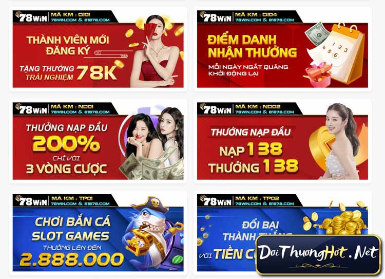 Nhà cái 78win đăng nhập thế nào? tải 78win01 ở đâu? Cùng kênh Đổi Thưởng Hot đánh giá chi tiết 78win me - Khuyến mãi 78win tặng 300k mới nhất!