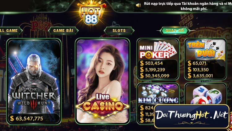 Hot88 - Nhà cái cá cược và đổi thưởng hàng đầu tại Philippines. Đa dạng thể loại game, hỗ trợ nạp/rút tiền nhanh chóng, an toàn, đội ngũ CSKH 24/7.