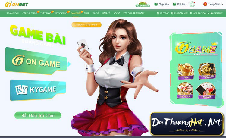 OnBet - Onbet88 là một nhà cái cung cấp các trò chơi đánh bài, casino trực tuyến, thể thao và e-sports. Cùng kênh Đổi Thưởng Hot đánh giá chi tiết!